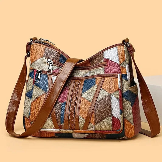 AURORA | Borsa in pelle a mosaico