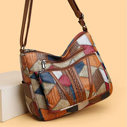 AURORA | Borsa in pelle a mosaico